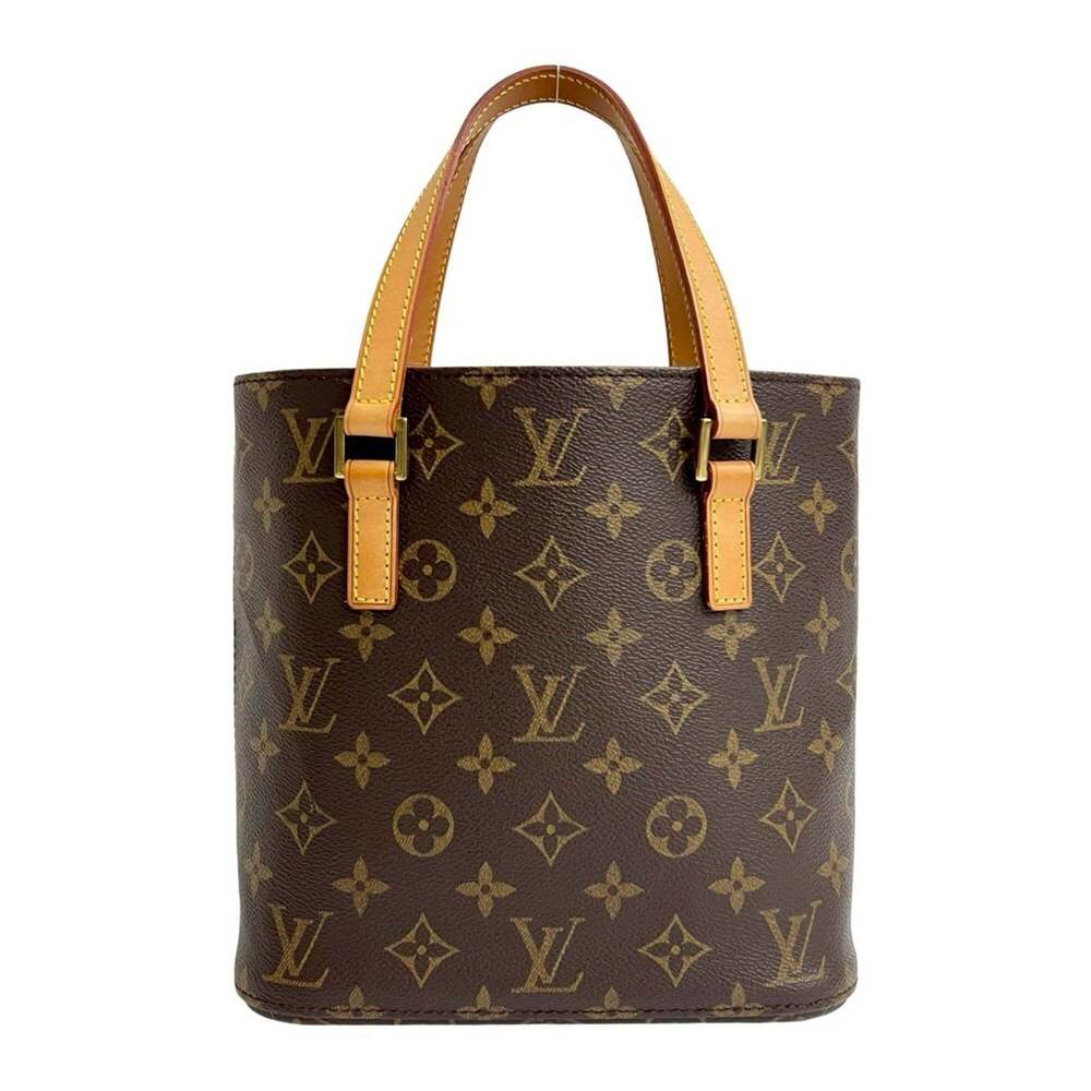 LOUIS VUITTON Authentic Brown Monogram Leather Tote Bag - Picture 3 of 10